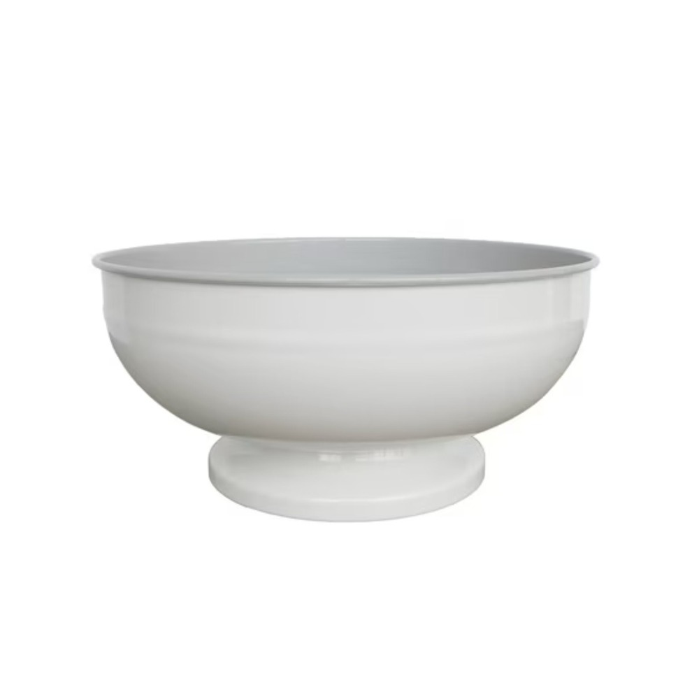 Better Homes & Gardens 2-Tone‎ Steel Footed Bowl, Grey Cream NWT